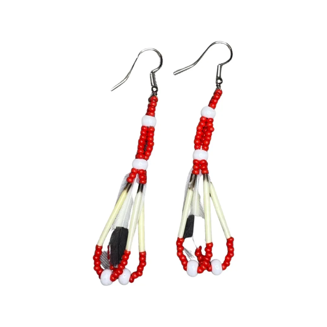 EL Feather Drop Earrings
