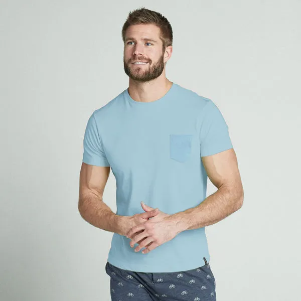 Elance Combed Cotton-Rich Round Neck T-Shirt with Pocket