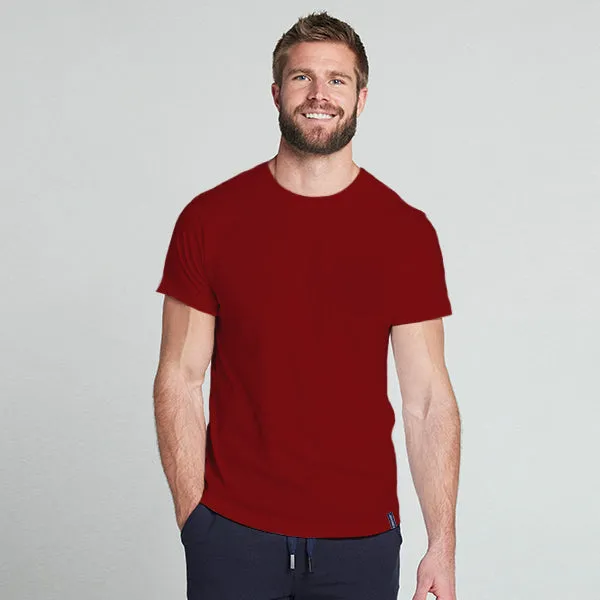 Elance Combed Cotton-Rich Round Neck T-Shirt with Pocket