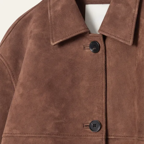 Elara™ - Collared Suede Jacket