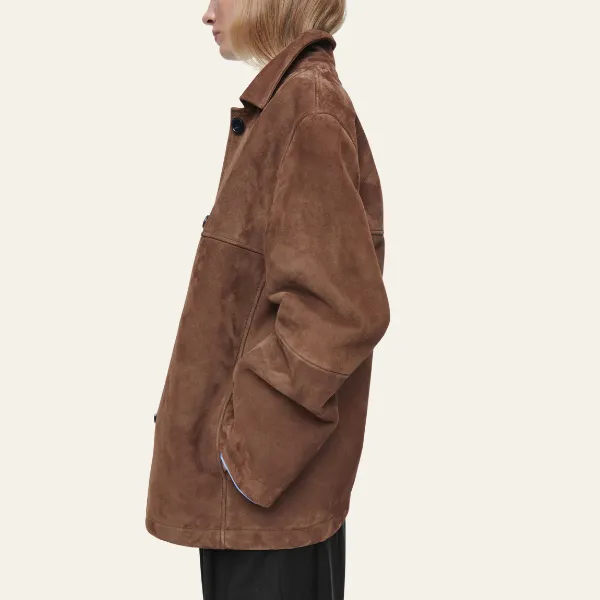 Elara™ - Collared Suede Jacket