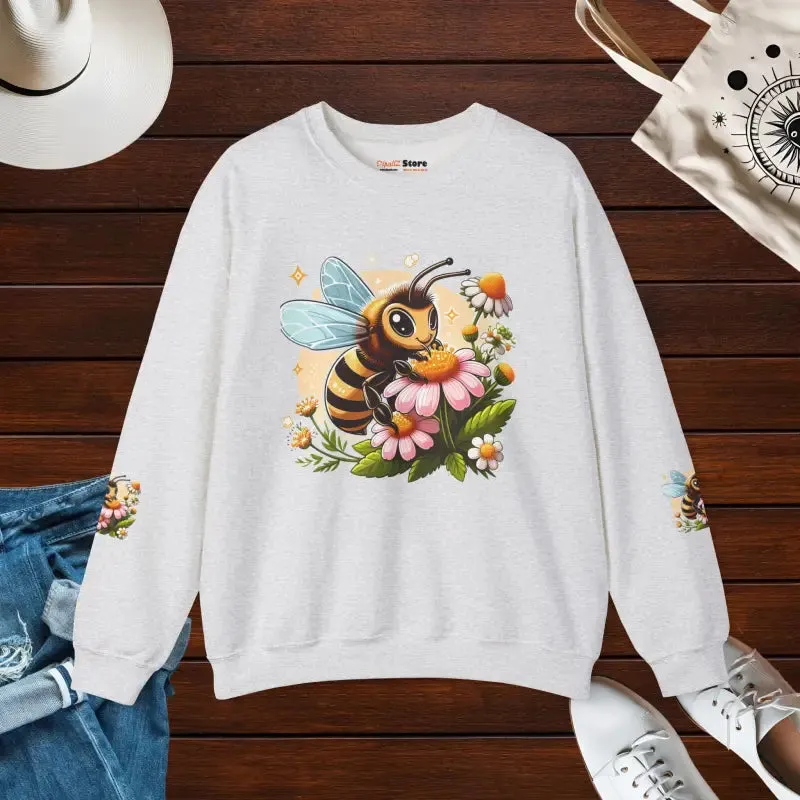 Enchanting Bee Heavy Blend Crewneck in Bold Style