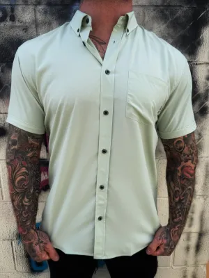 ESSENTIAL SEAFOAM BUTTON UP