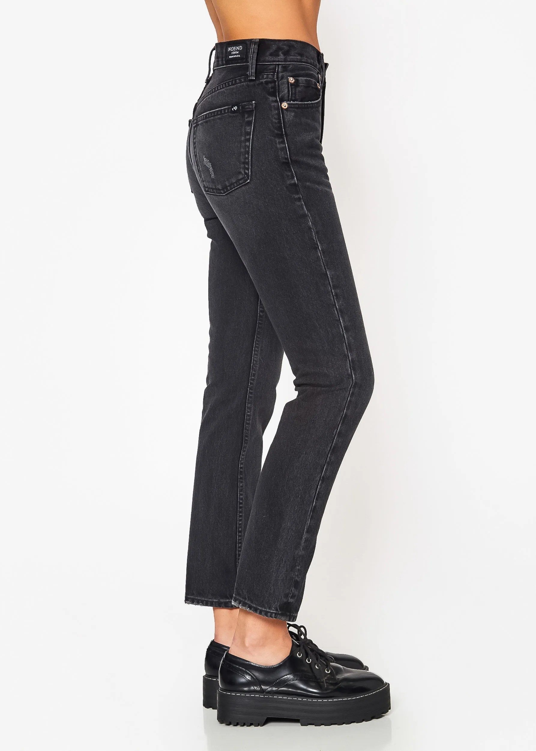 Eve High Rise Crop Slim Straight
