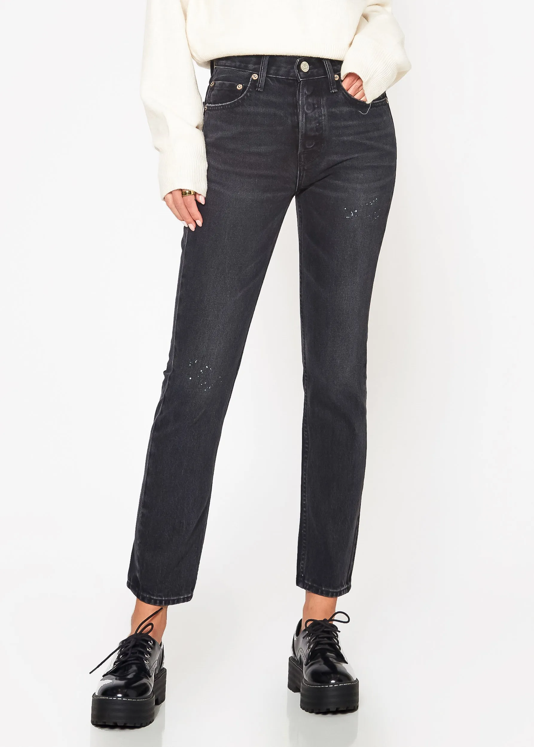 Eve High Rise Crop Slim Straight