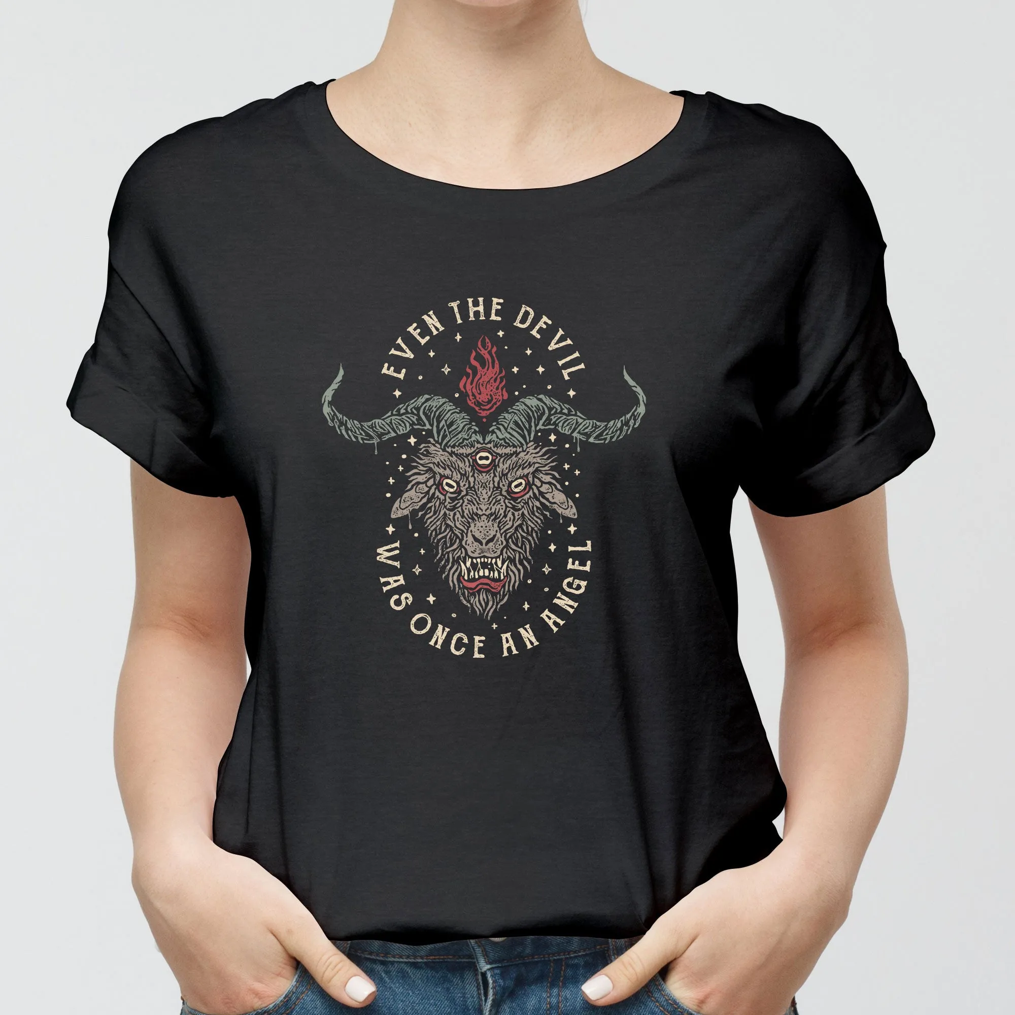 Even the Devil was once an Angel Round-Neck Unisex-T-Shirt
