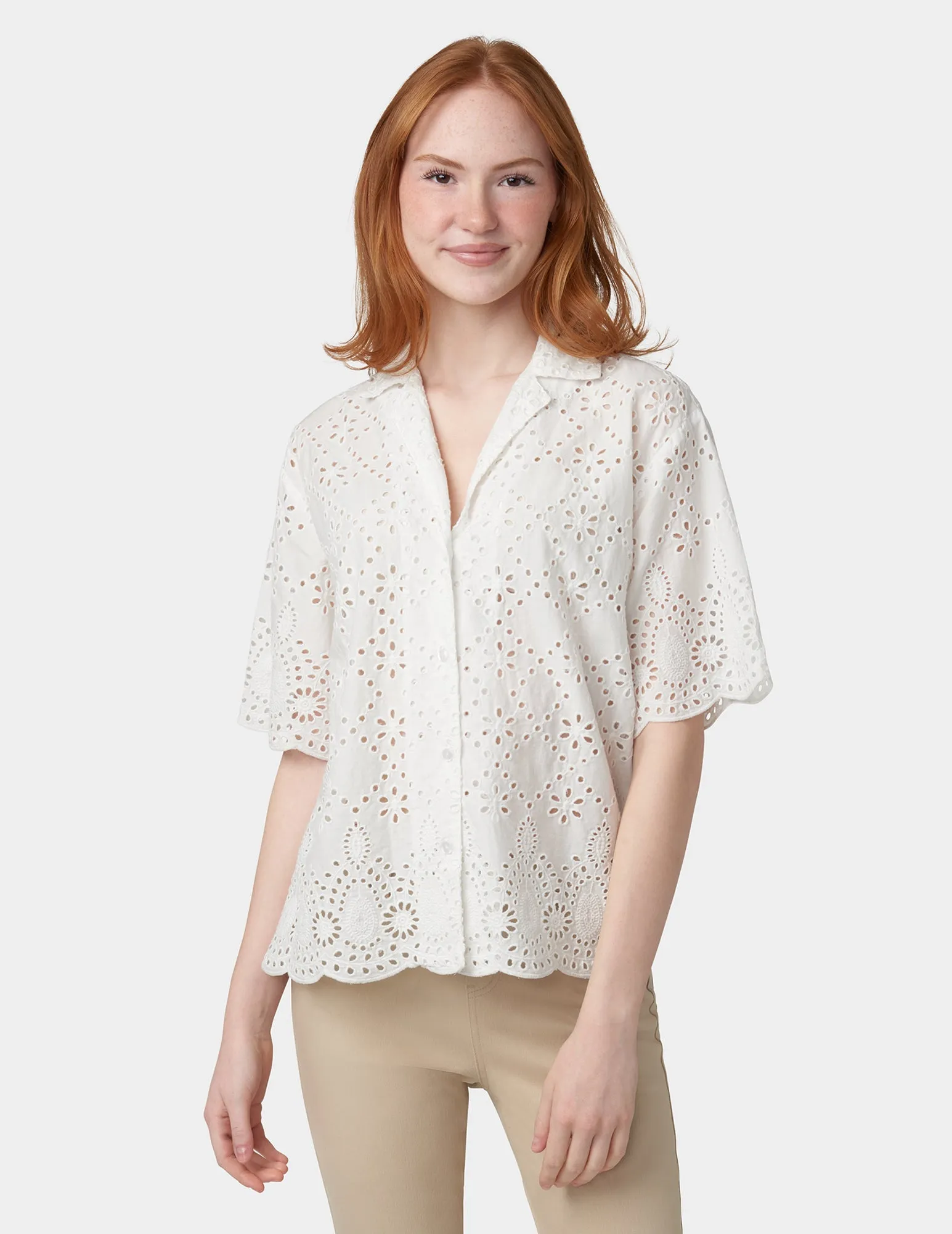 Eyelet Camp Shirt