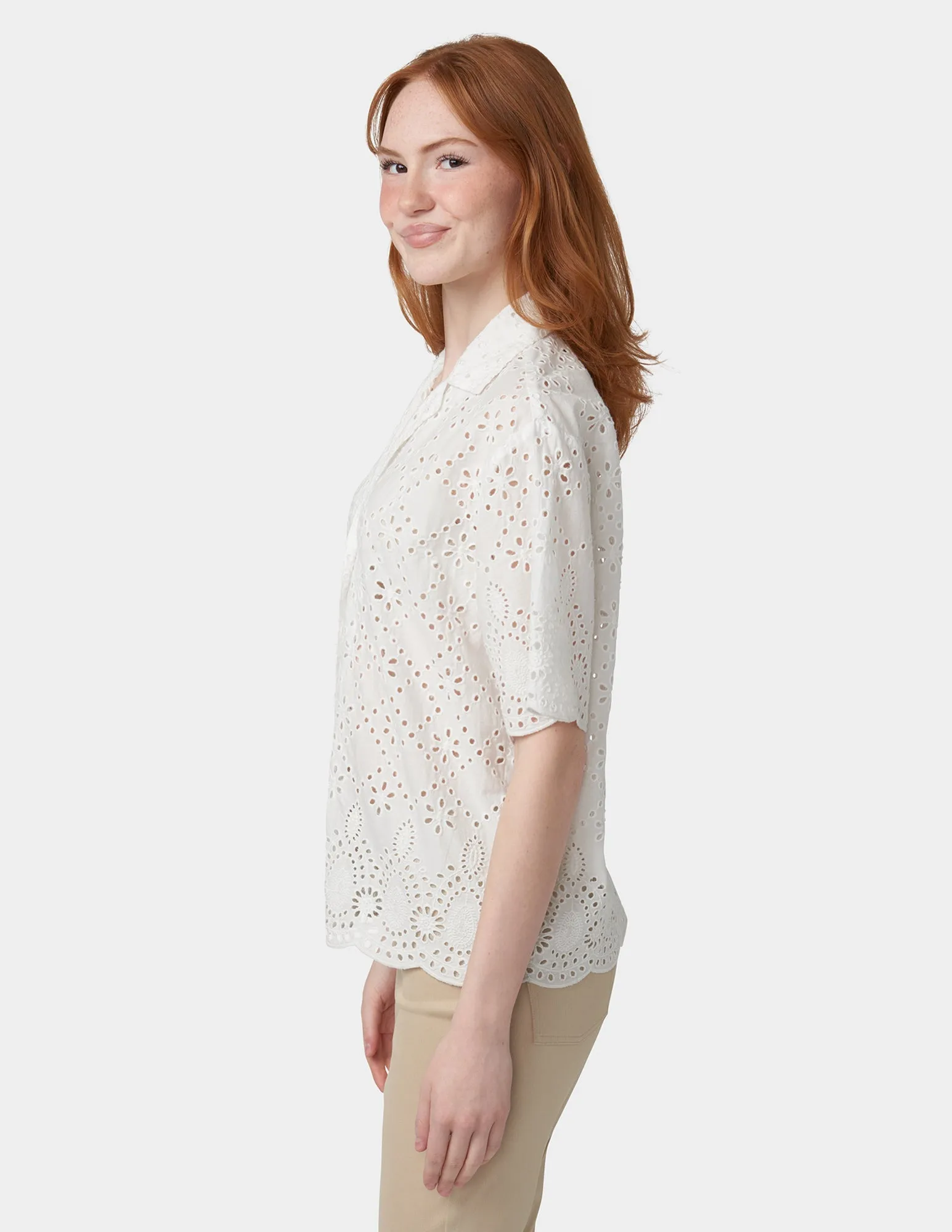 Eyelet Camp Shirt
