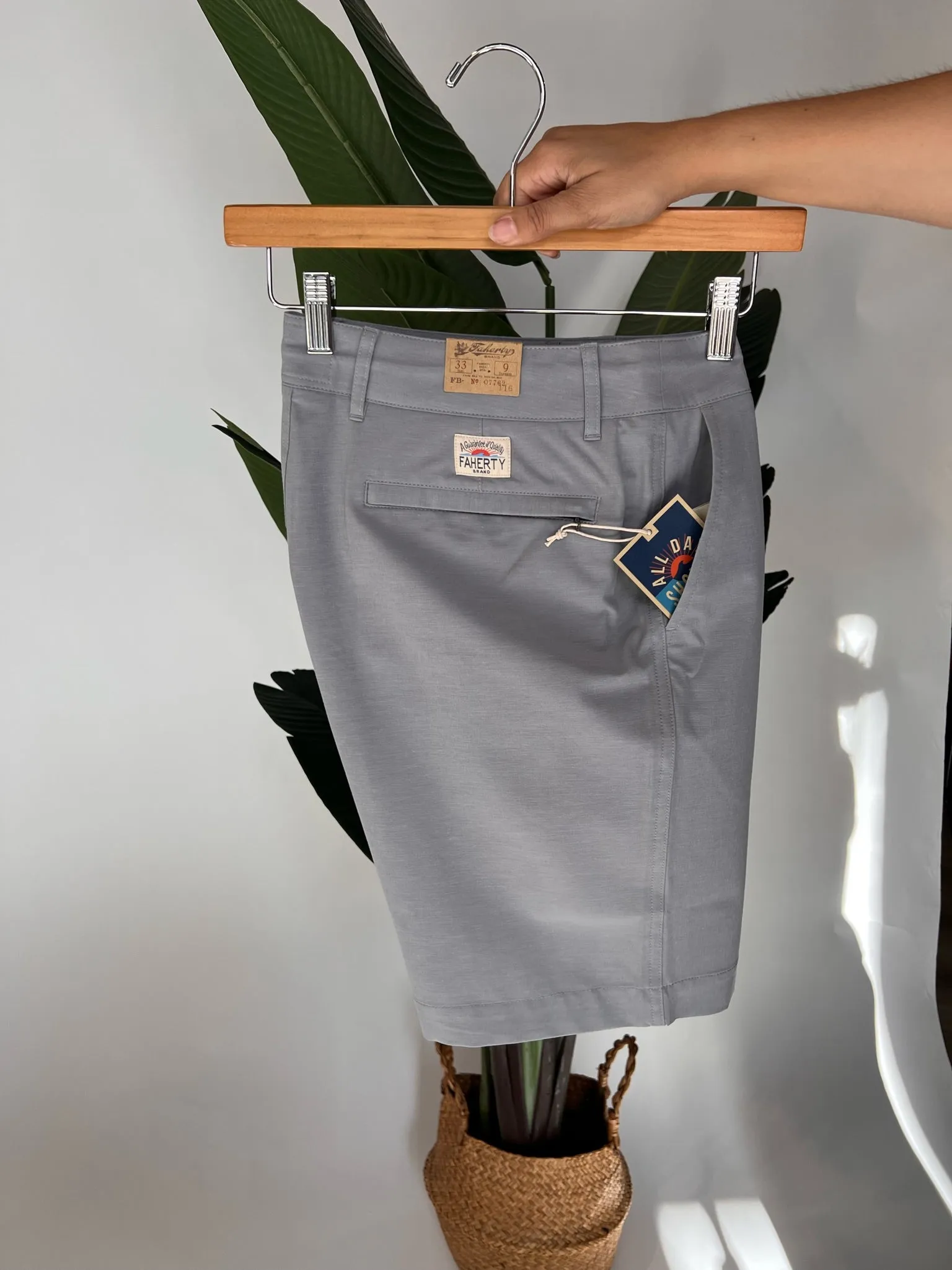Faherty Men All Day Short Ice Grey