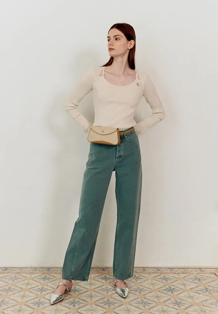 Fake two sweater