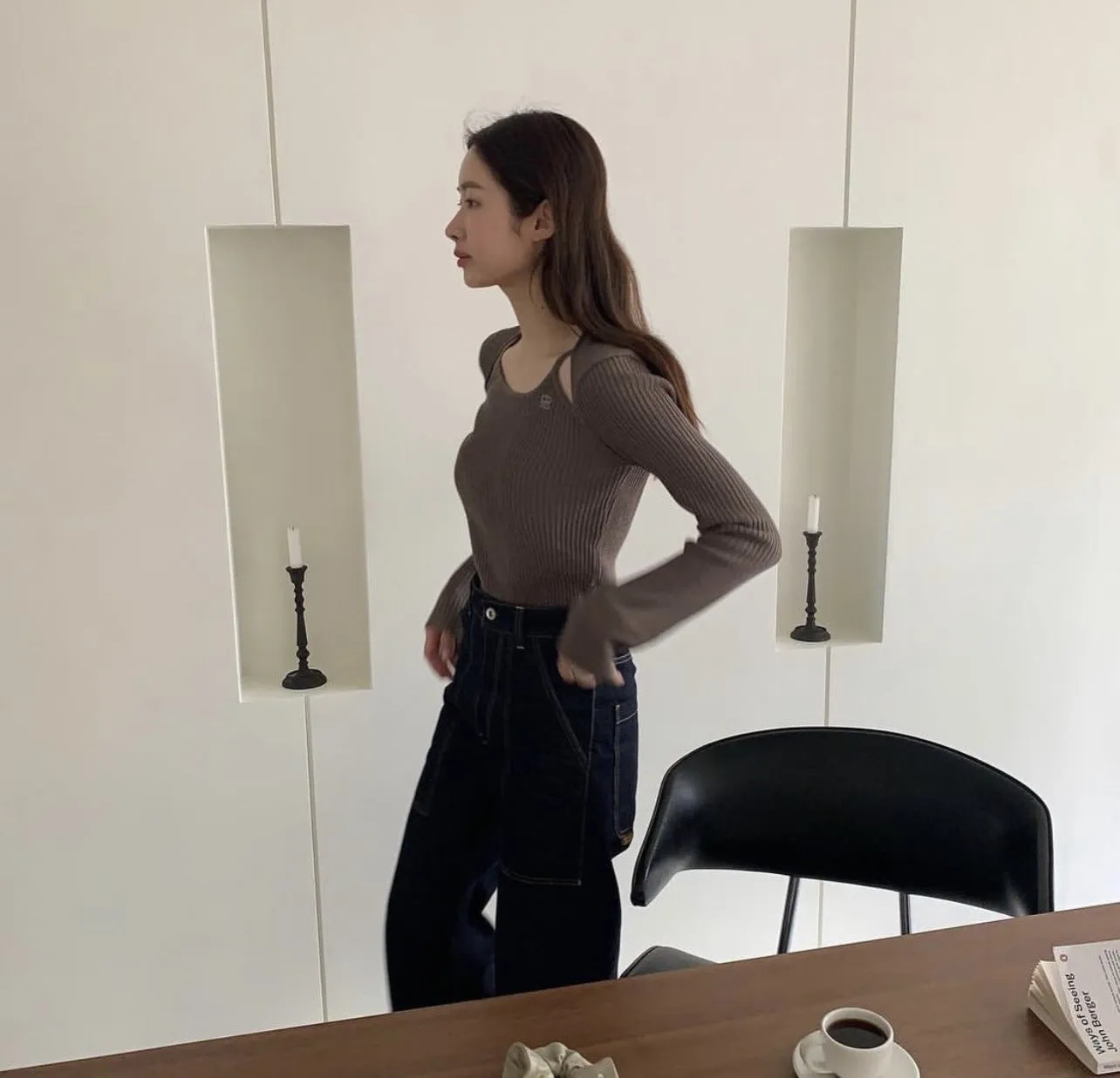 Fake two sweater