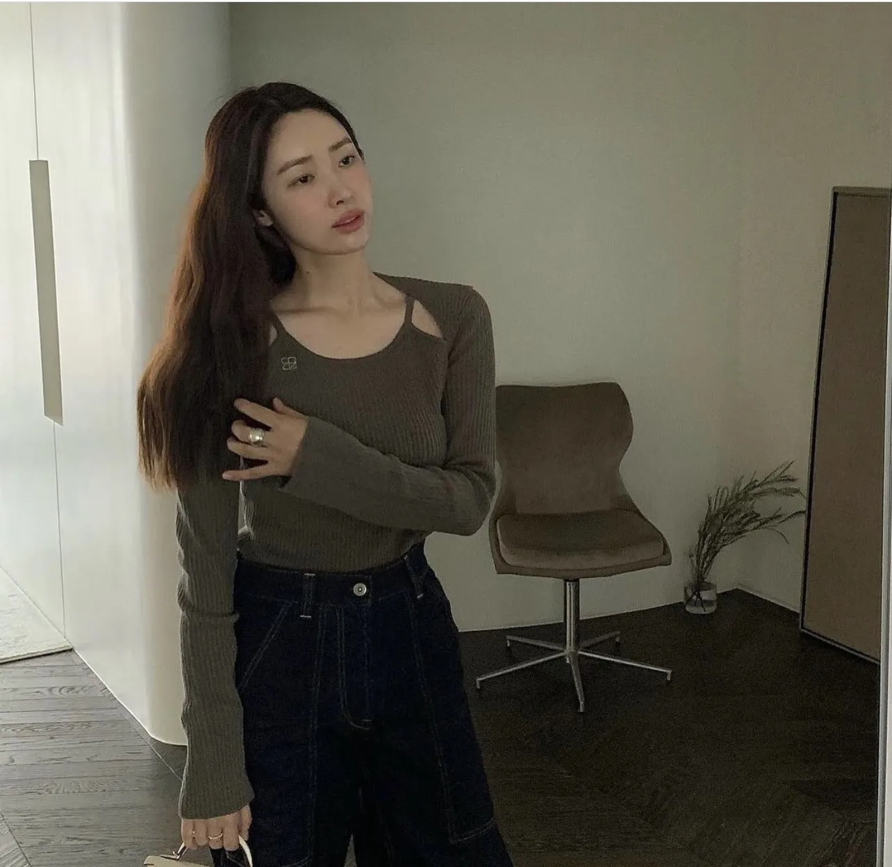 Fake two sweater