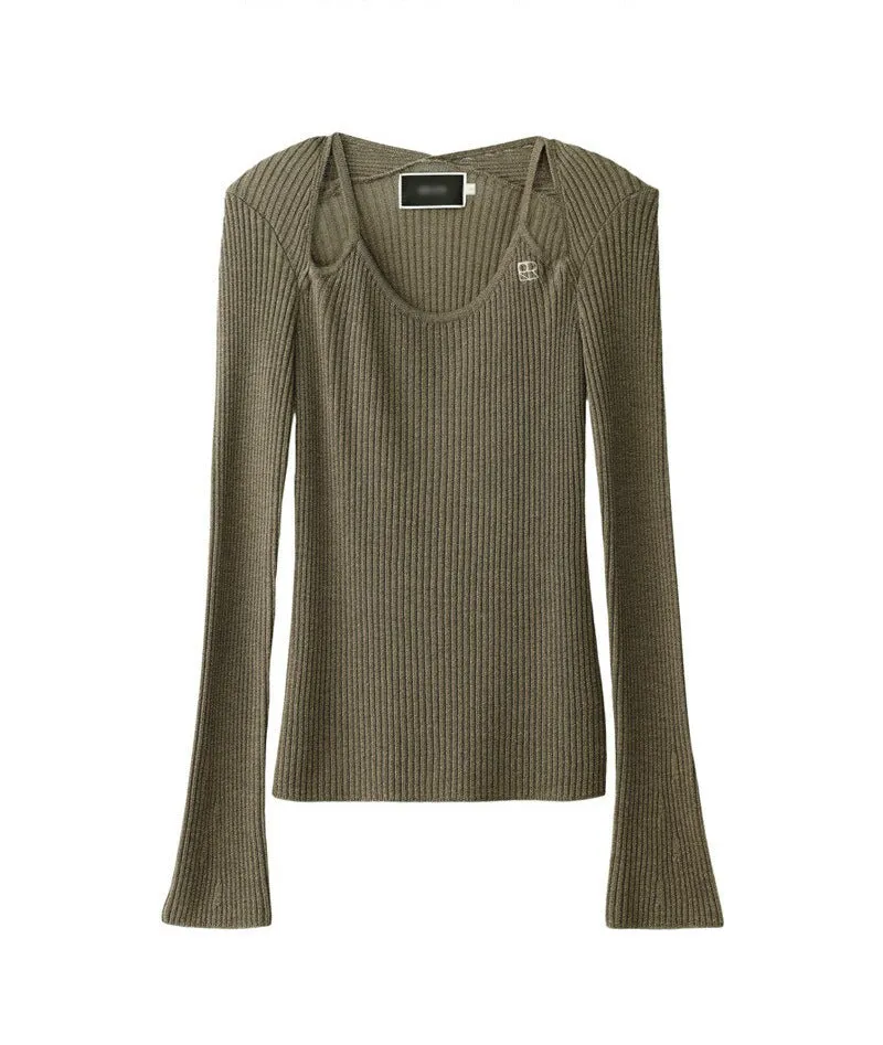 Fake two sweater
