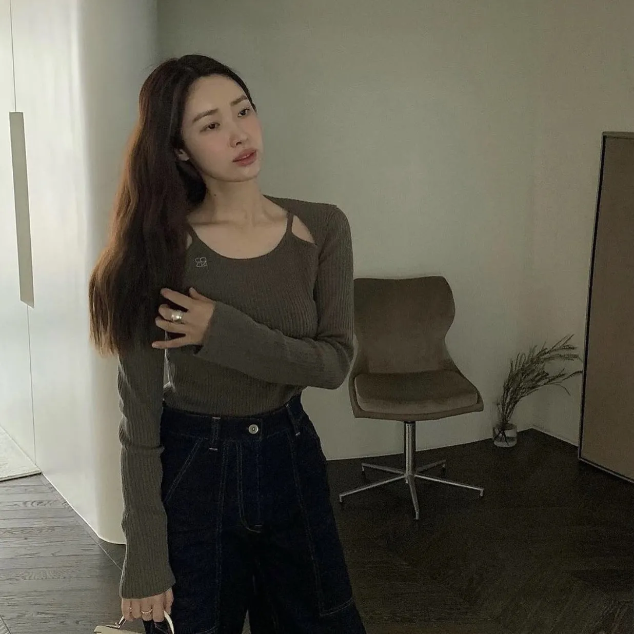 Fake two sweater