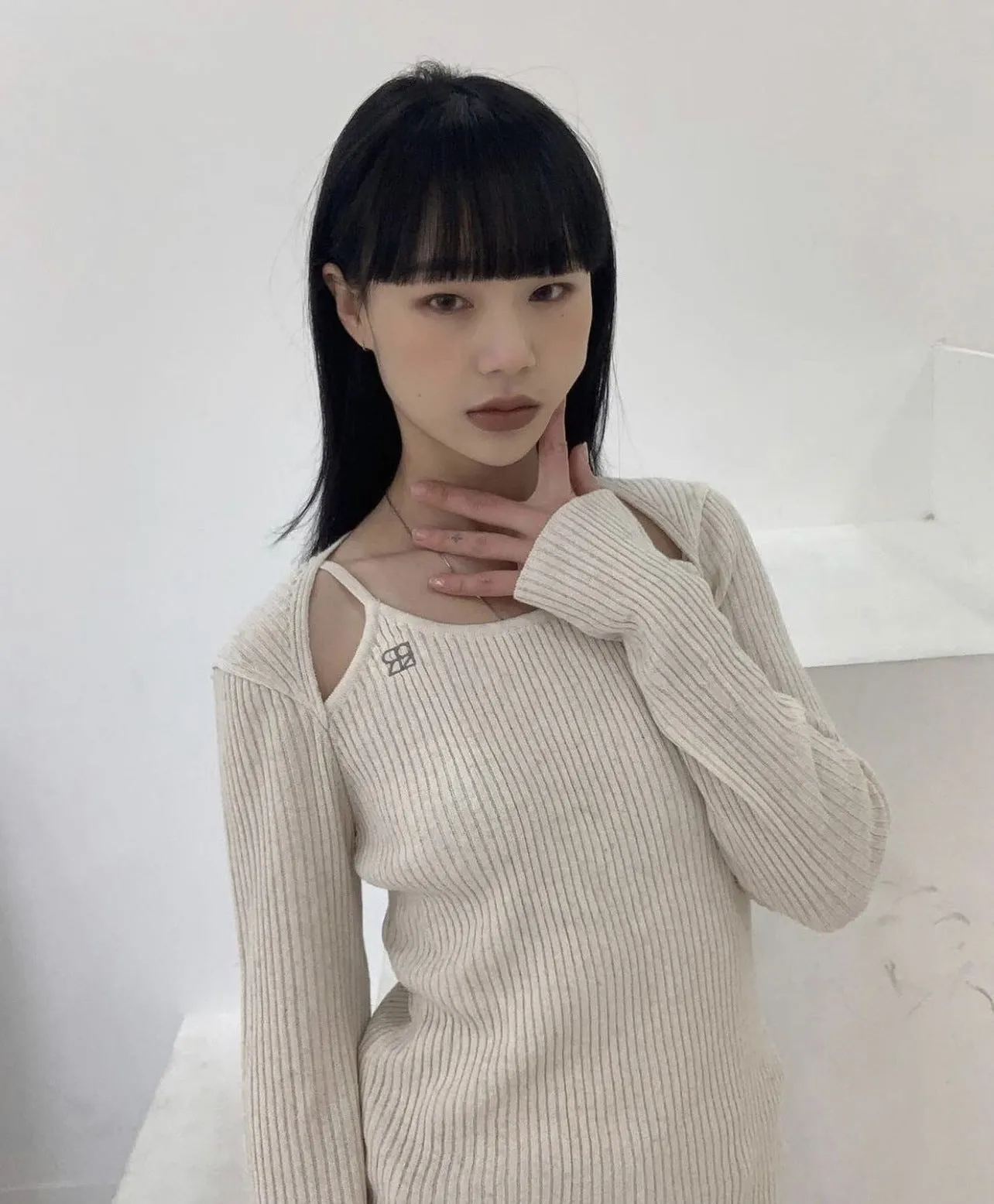 Fake two sweater