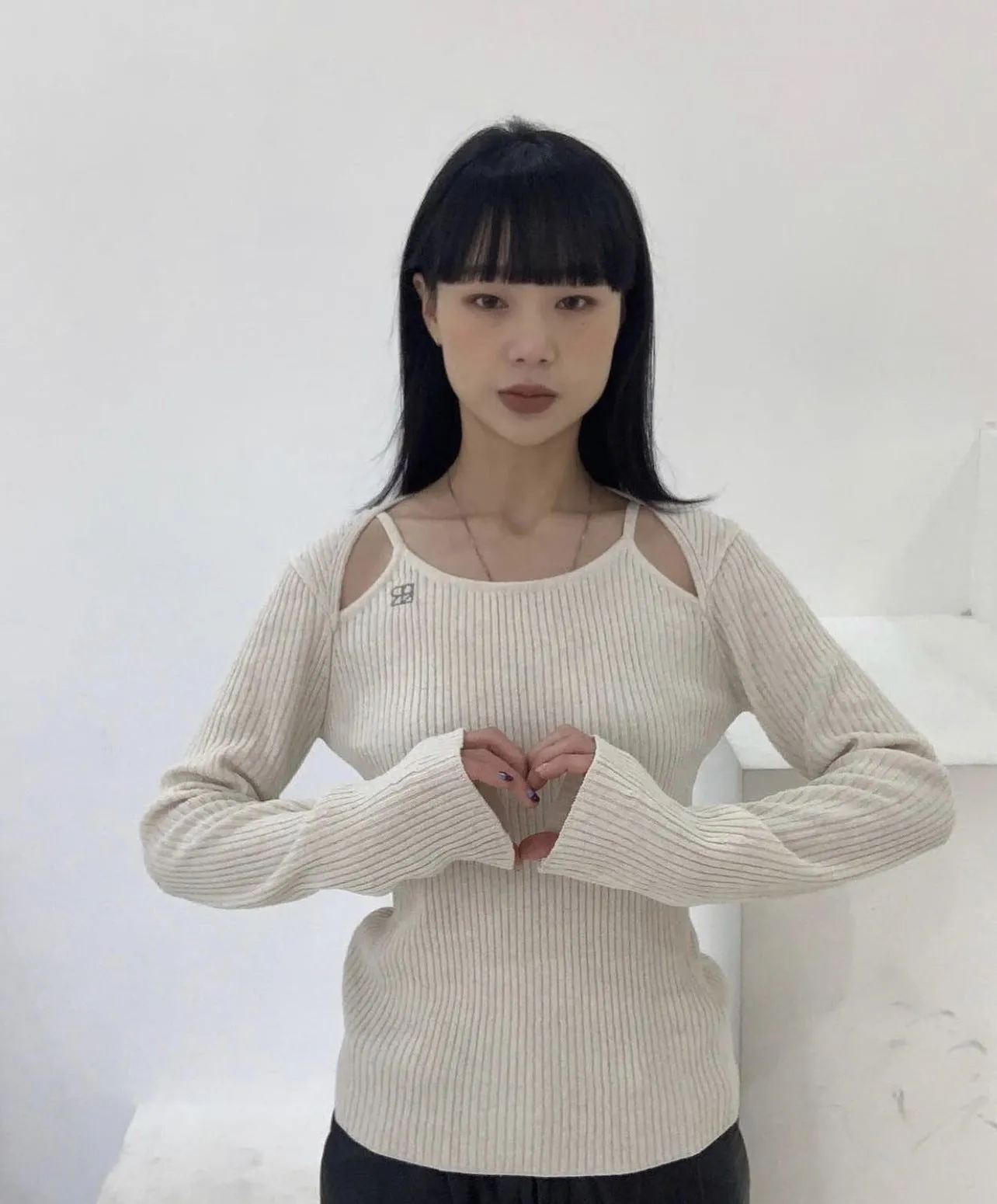Fake two sweater