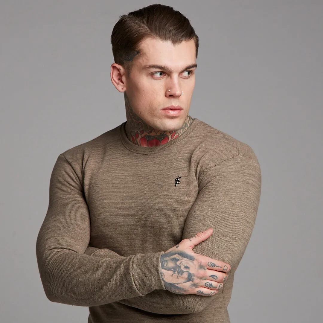 Father Sons Classic Brown Super Slim Jumper - FSH229