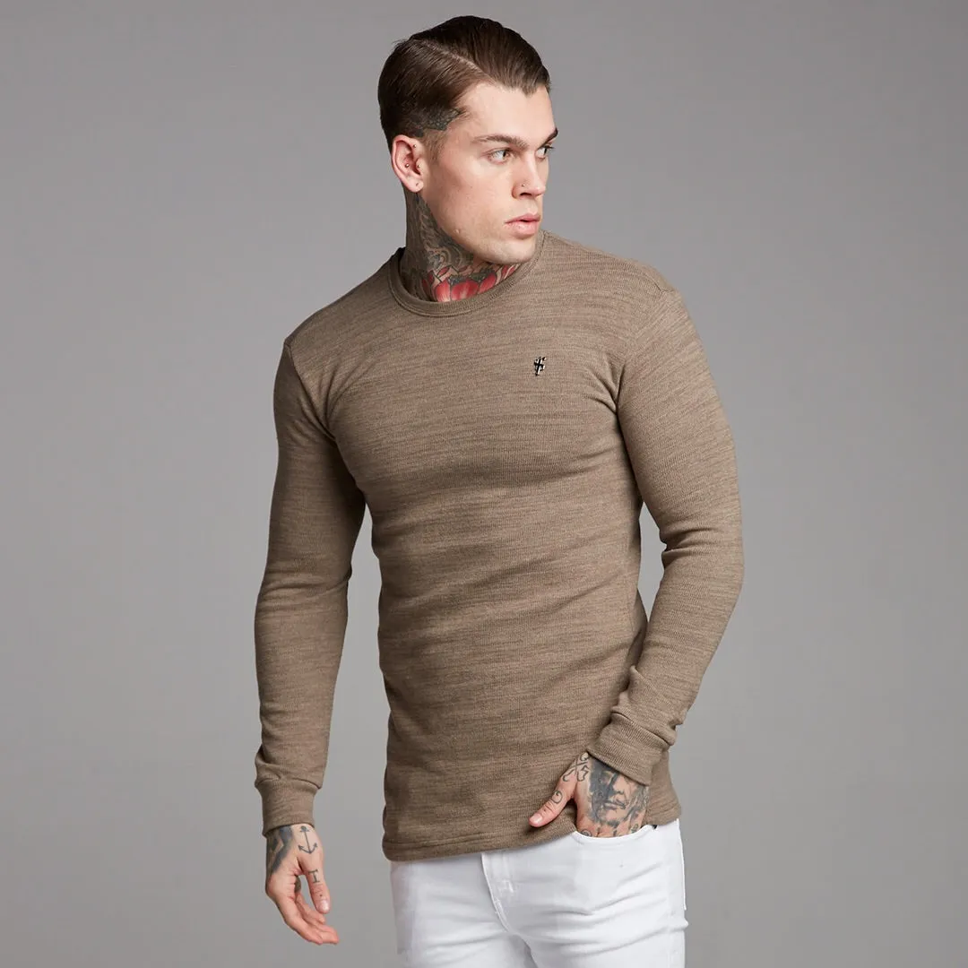 Father Sons Classic Brown Super Slim Jumper - FSH229
