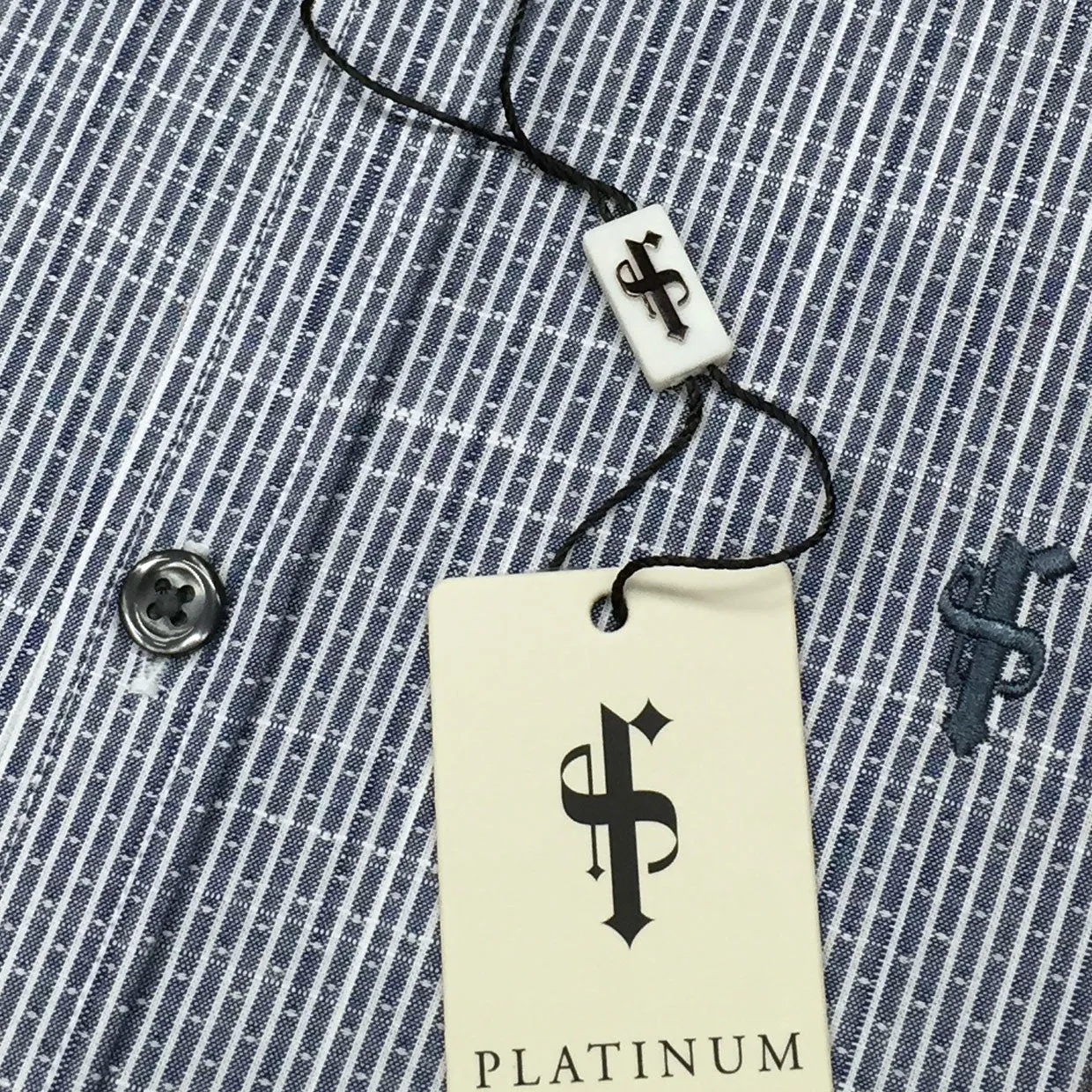 Father Sons Platinum Stripe Grey Dobby Print - FS102 (LAST CHANCE)
