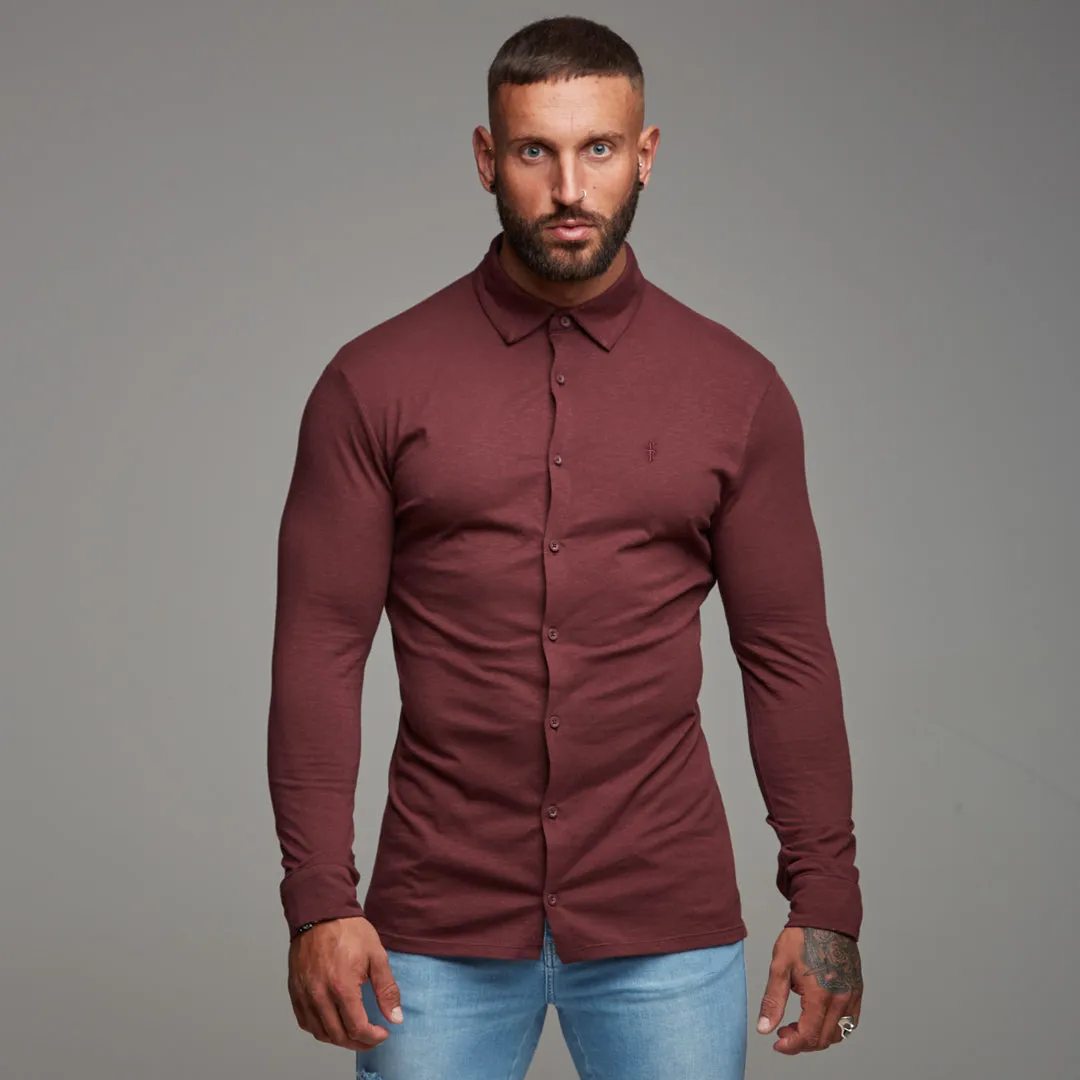 Father Sons Super Slim Burgundy Jersey - FSH010 (LAST CHANCE)