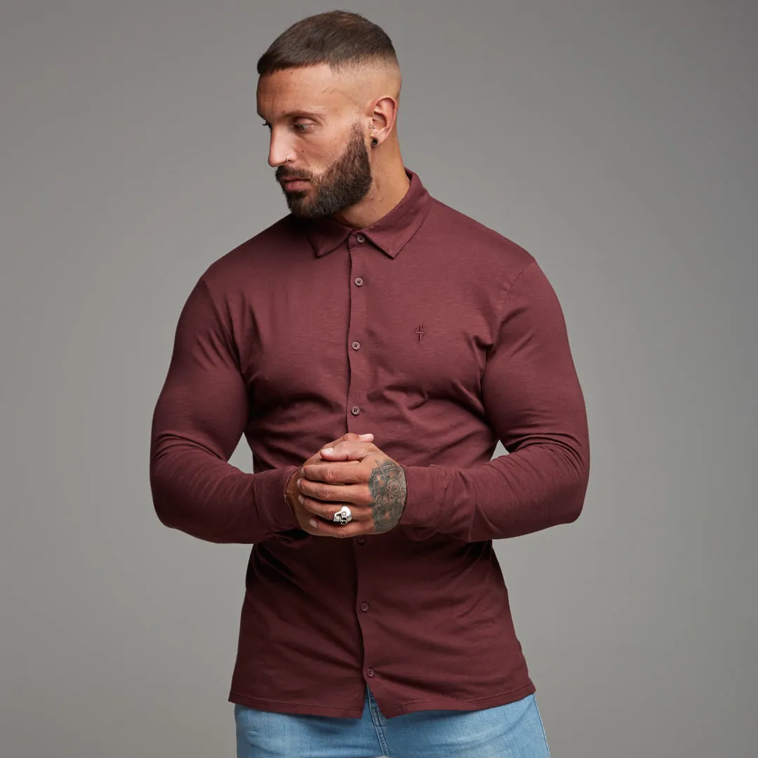 Father Sons Super Slim Burgundy Jersey - FSH010 (LAST CHANCE)