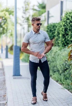 Father Sons Super Slim Stretch Classic Light Beige Short Sleeve  - FS559