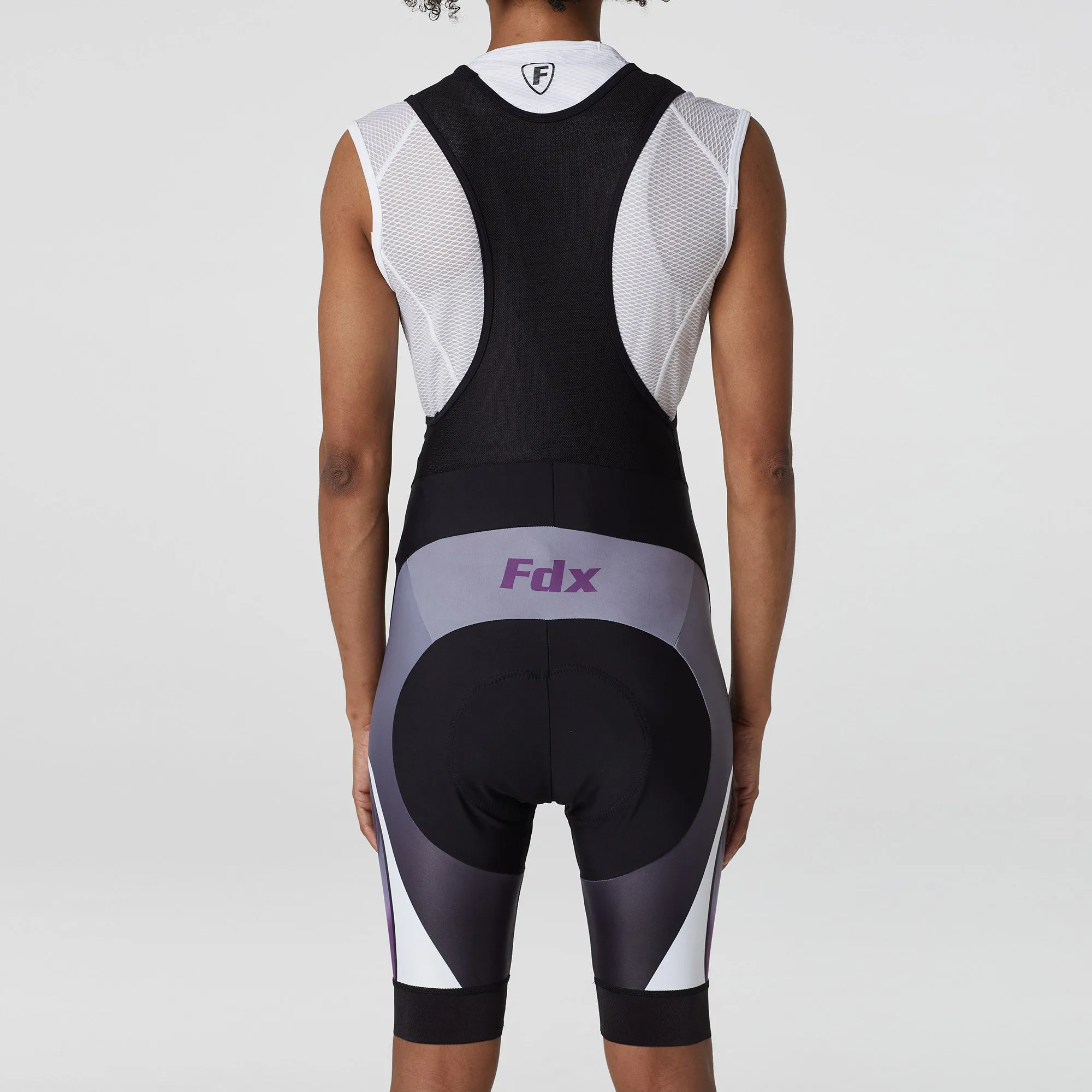 Fdx Women's & Girl's Set Signature Purple Short Sleeve Cycling Jersey & Bib Shorts