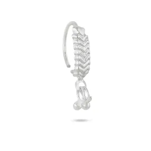 Feather Nose Ring with Dangling Ends, Now available 14K Gold Plated
