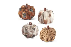 Feather Pumpkin 3.25" - Assorted