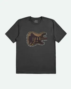 Fender Strat S/S Tailored T-Shirt - Black