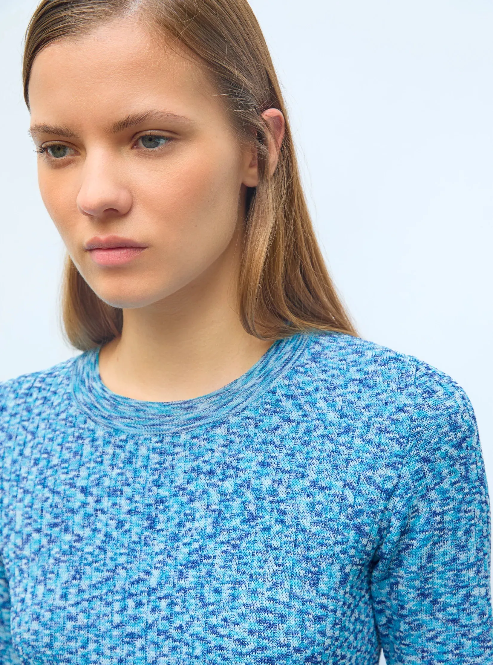 FLAT RIBBED KNIT TOP