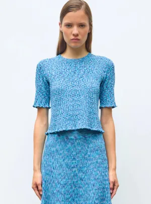 FLAT RIBBED KNIT TOP