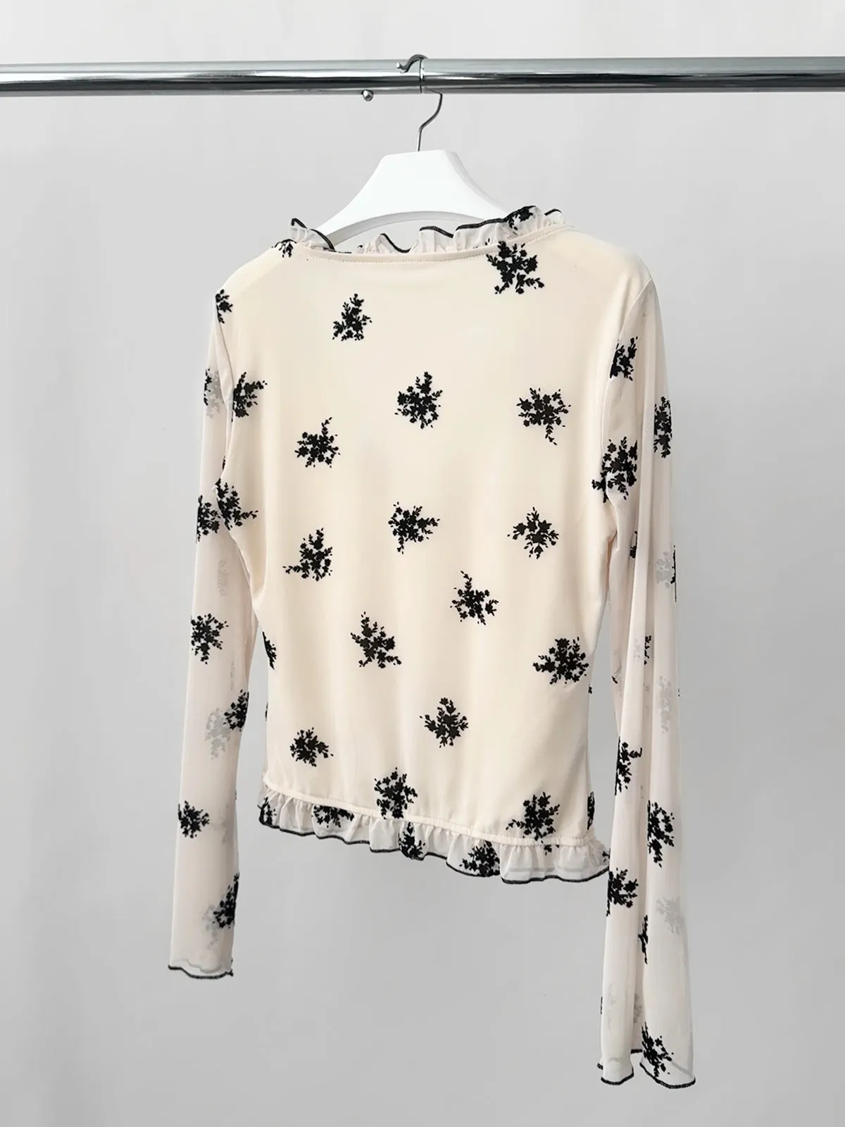 floral mesh sunscreen cardigan