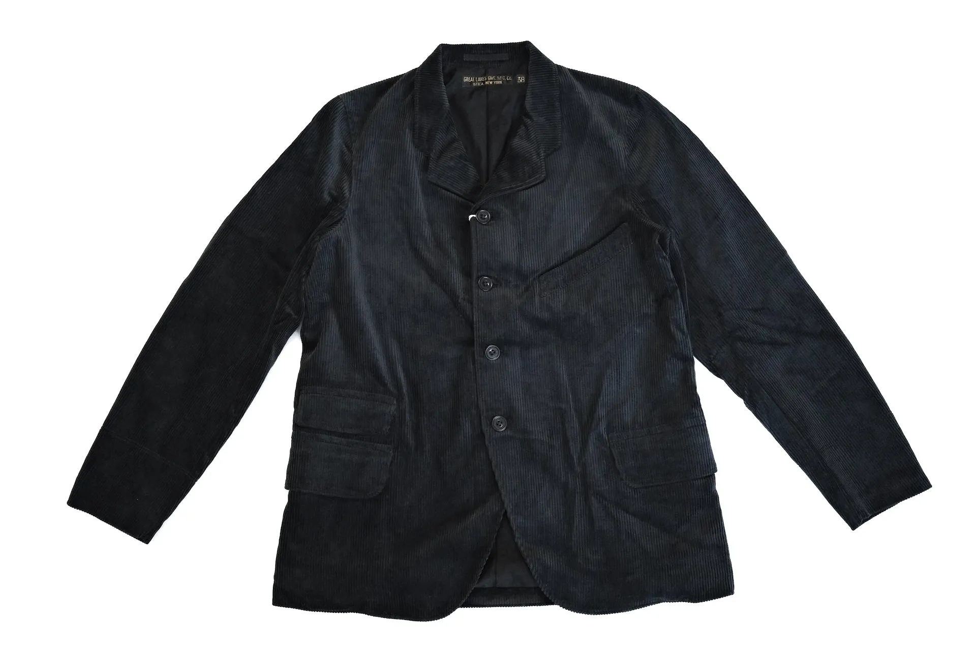 Freewheelers "Jackson" Corduroy Sack Coat (Black)