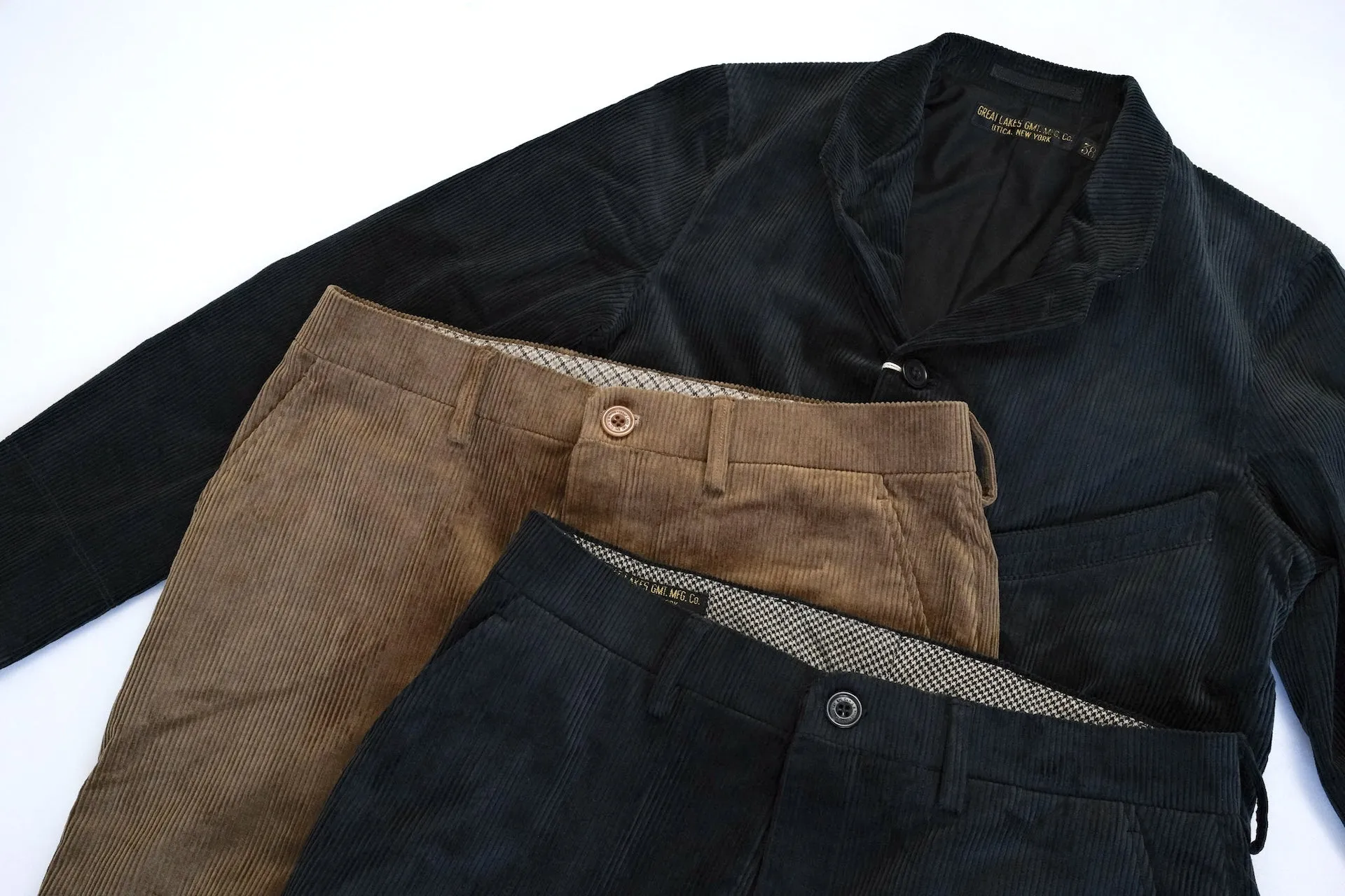 Freewheelers "Jackson" Corduroy Sack Coat (Black)