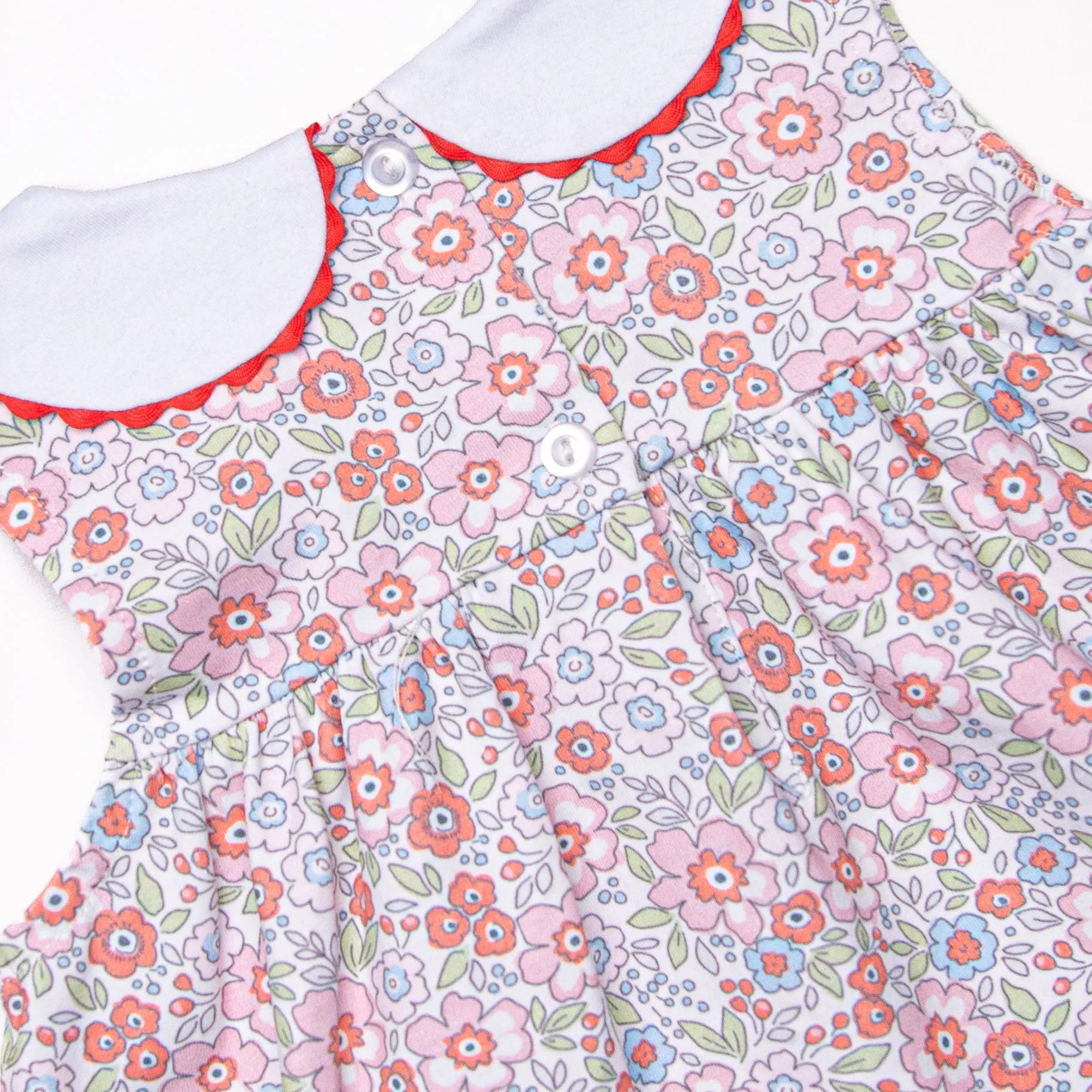 Fresh Market Florals Short Set, Red