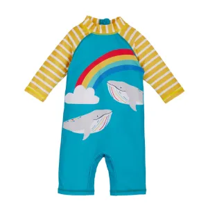 Frugi Sun Safe Suit Blue Whale