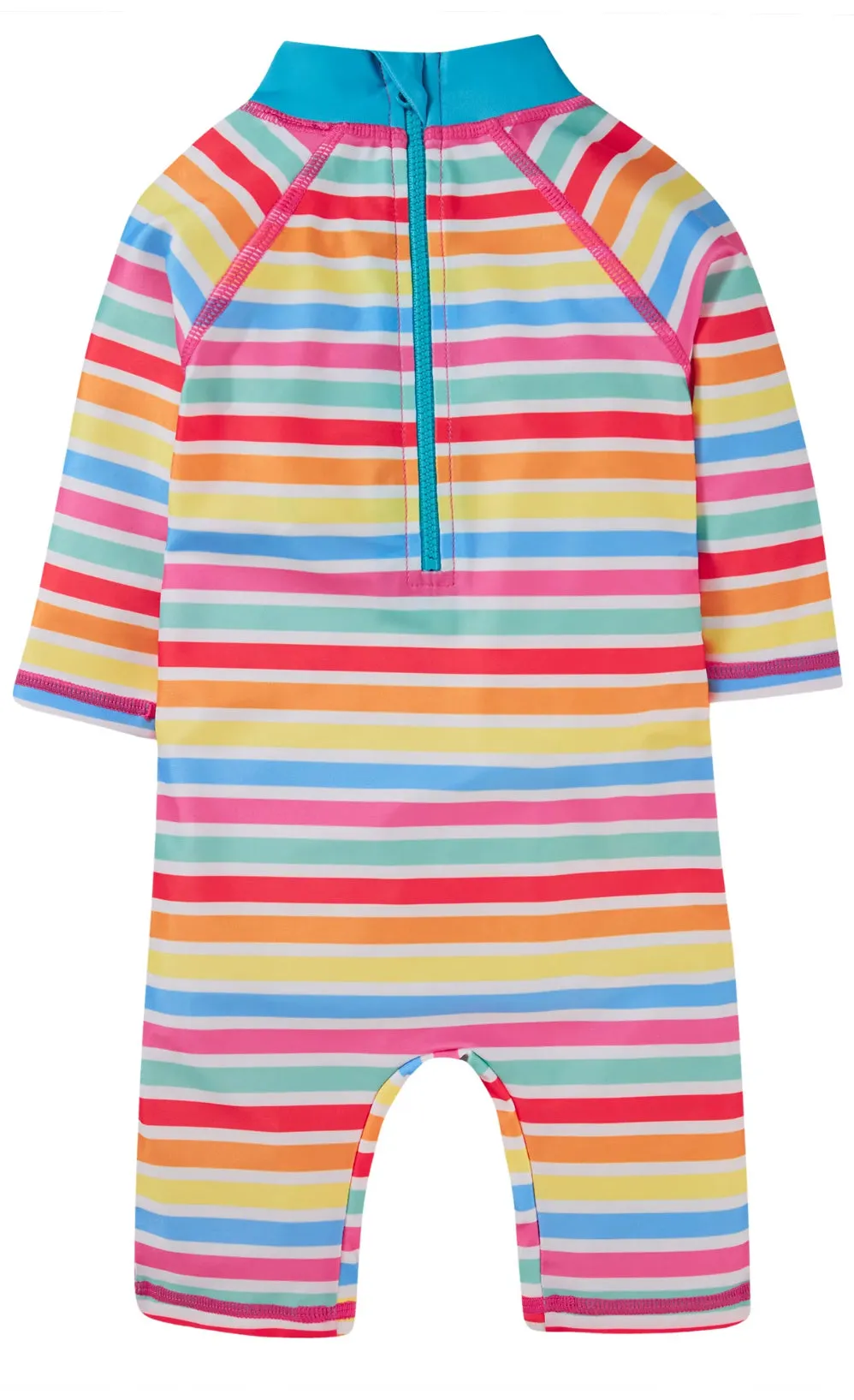 Frugi Sunsafe Suit Lm5pi Seaside Stripe Turtle