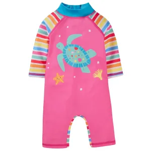 Frugi Sunsafe Suit Lm5pi Seaside Stripe Turtle