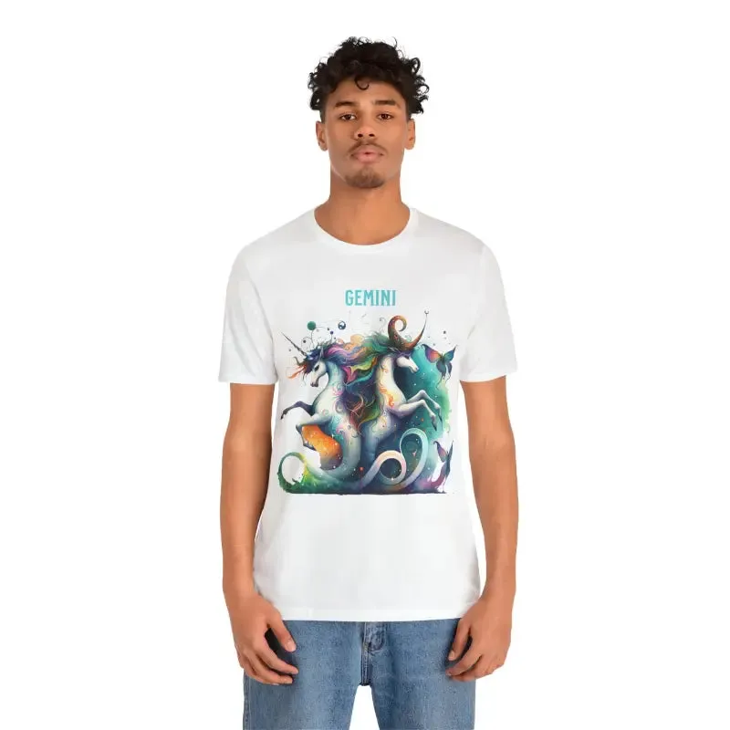 Gemini Zodiac Short Sleeve Tee Trendy Look