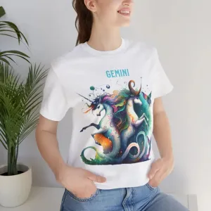 Gemini Zodiac Short Sleeve Tee Trendy Look