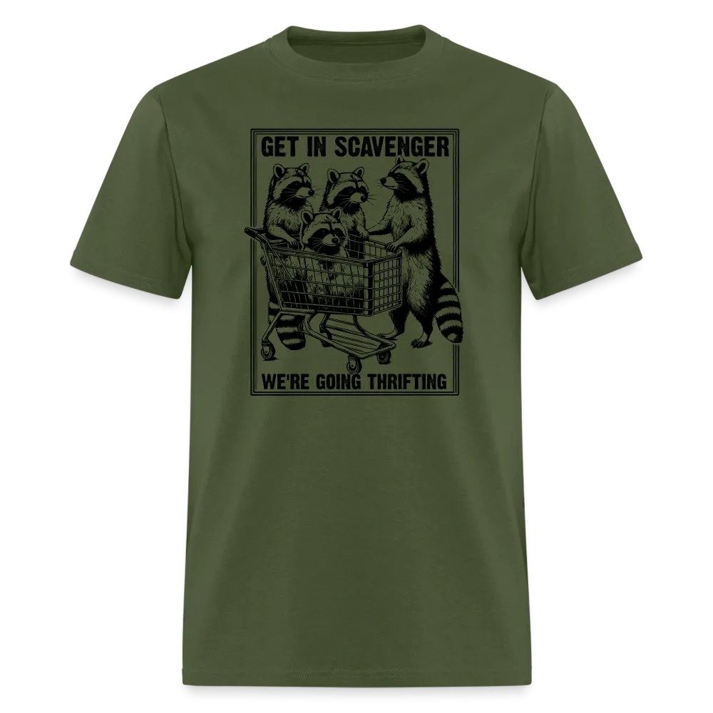 “Get in scavenger, we’re thrifting-raccoons”-Unisex Classic T-Shirt