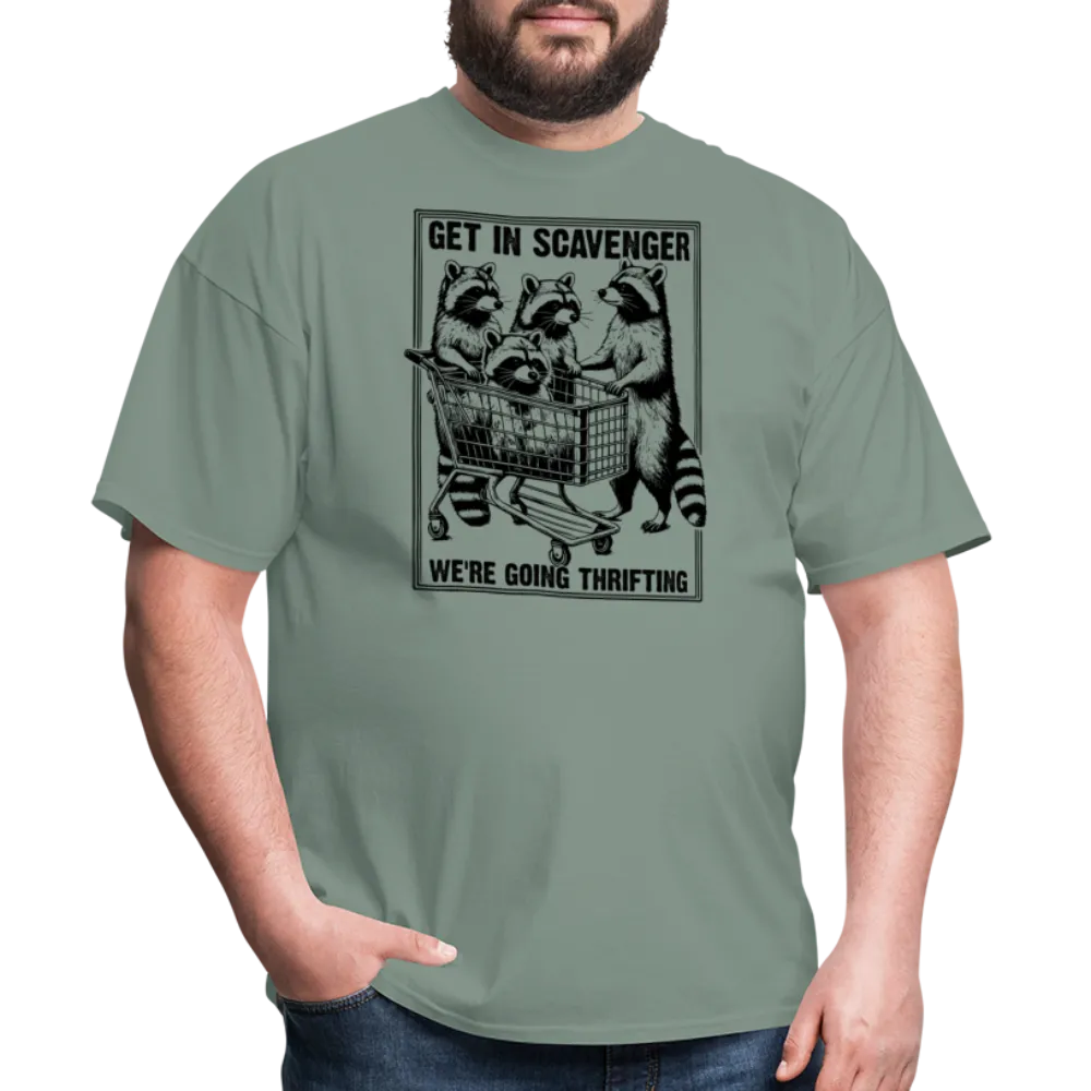 “Get in scavenger, we’re thrifting-raccoons”-Unisex Classic T-Shirt