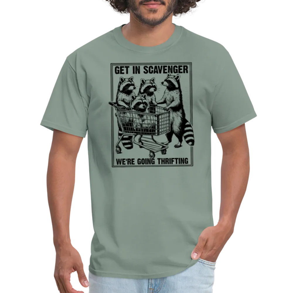 “Get in scavenger, we’re thrifting-raccoons”-Unisex Classic T-Shirt