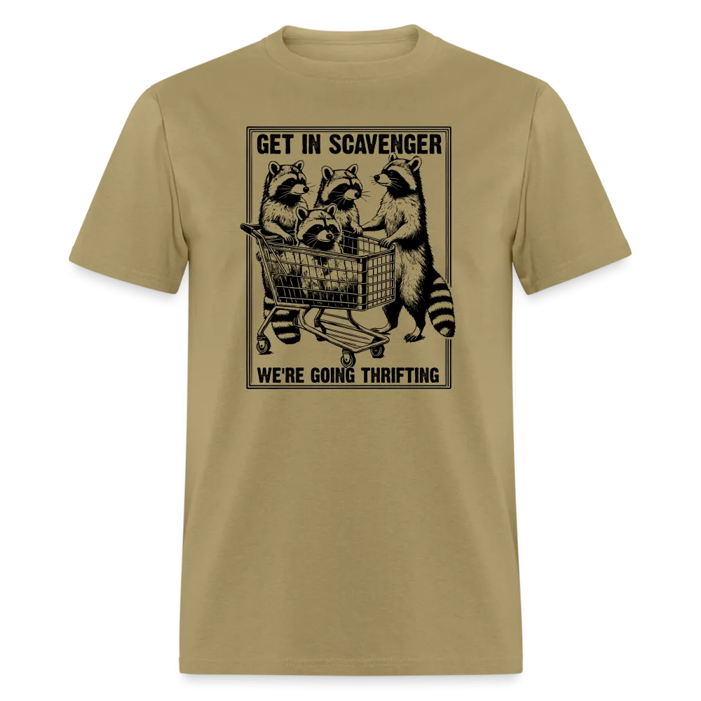 “Get in scavenger, we’re thrifting-raccoons”-Unisex Classic T-Shirt