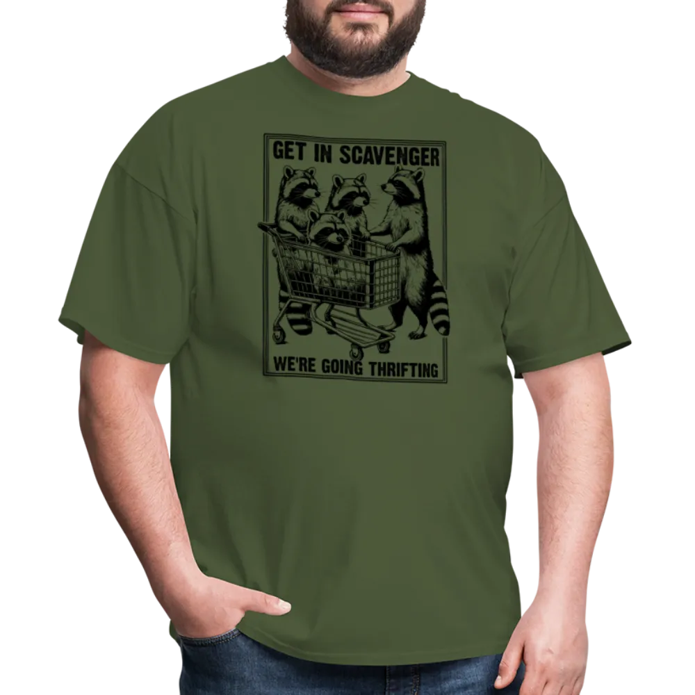 “Get in scavenger, we’re thrifting-raccoons”-Unisex Classic T-Shirt