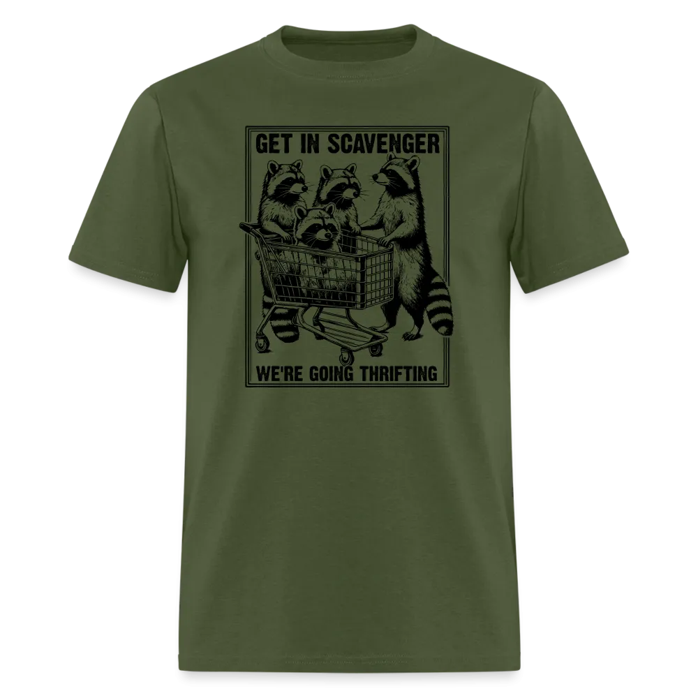 “Get in scavenger, we’re thrifting-raccoons”-Unisex Classic T-Shirt