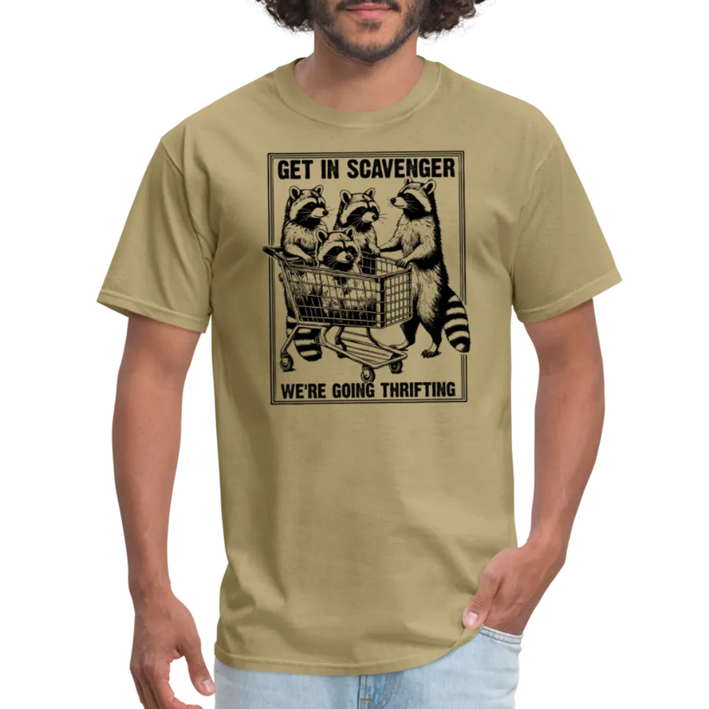 “Get in scavenger, we’re thrifting-raccoons”-Unisex Classic T-Shirt