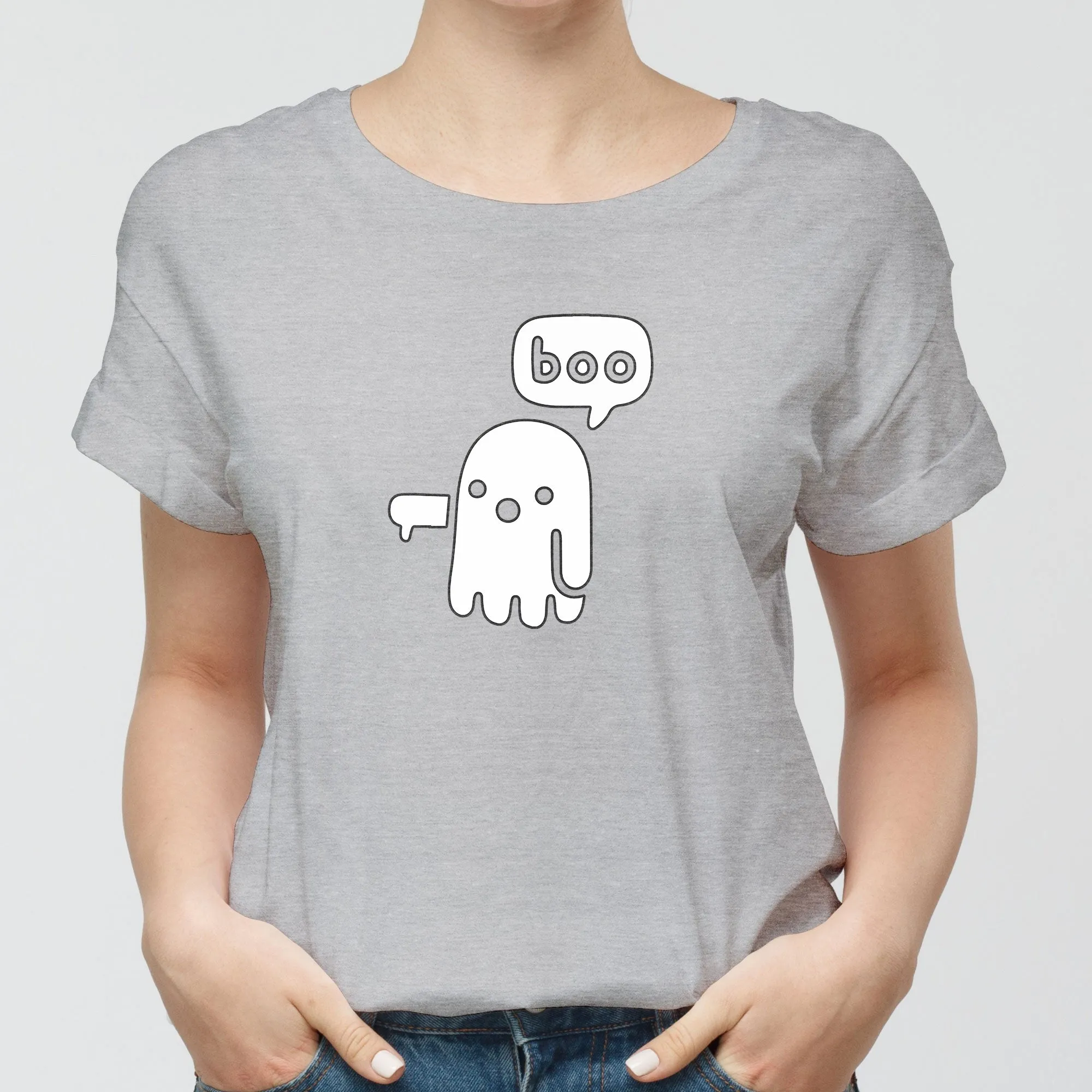 Ghostly Boo Round-Neck Unisex-T-Shirt