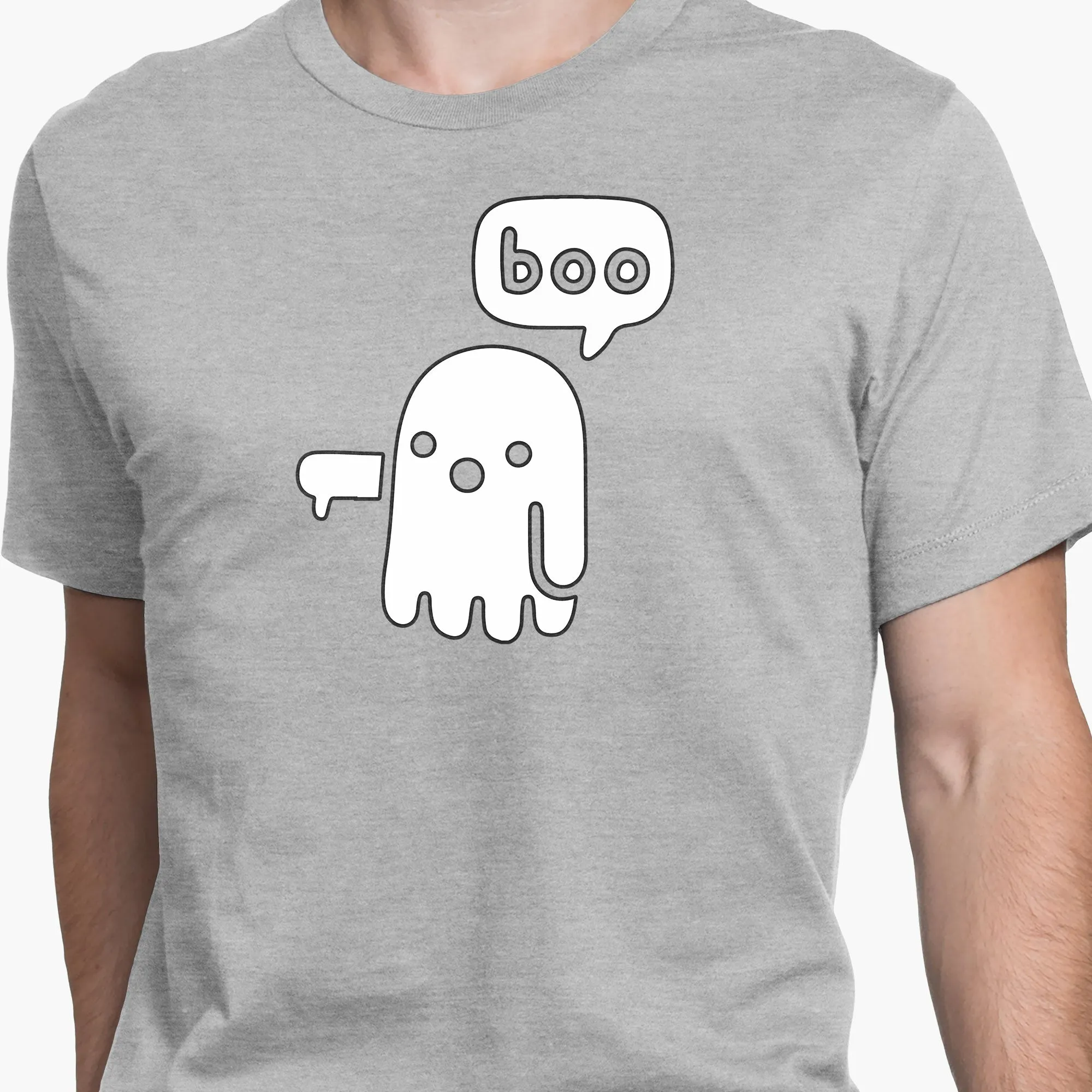Ghostly Boo Round-Neck Unisex-T-Shirt